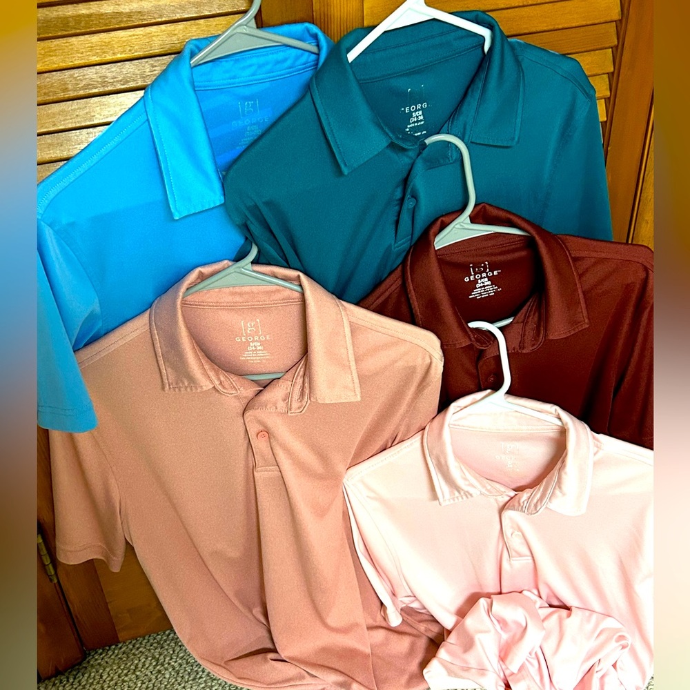 George Golf Shirt Bundle 5/$30. Great deal. Size Small.